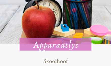 Apparaatlys vir nuwe skool
