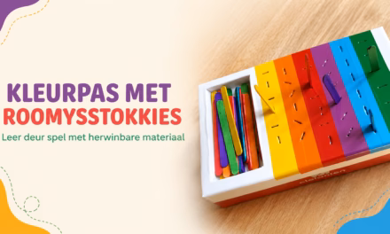 Kleurpas met roomysstokkies: ’n eenvoudige aktiwiteit uit herwinbare materiaal